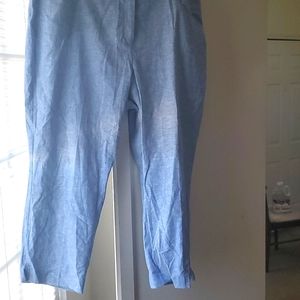 Light blue capris, lightweight, and size 20 W.